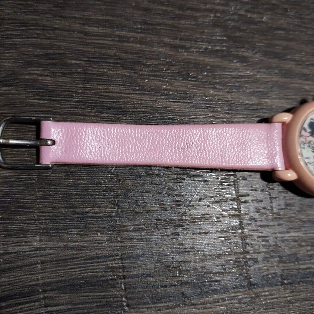 Minnie Mouse Walt Disney Quartz Ladies Girls Pink Watch Leather Band New Battery - Picture 4 of 10